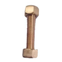 Bronze Stud Nut Bolt - Steel M5, Golden Color | Hexagonal & Round Head Type, 130mpa Tensile Strength For Industrial Hardware Fittings