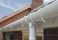 HALF ROUND ROOF GUTTER PIPE AND FITTINGS