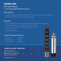 E5X-ASP Series 5 AC Solar Submersible Pump Set