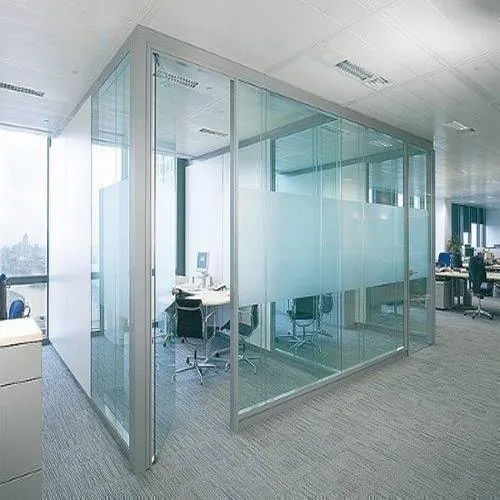 Multicolored Frosted Glass Partition