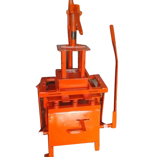 Manual Hand Operated Fly Ash Brick Making Machine - Fly Ash Material, Industrial Use, High Durability, Orange Color, Warranty Included
