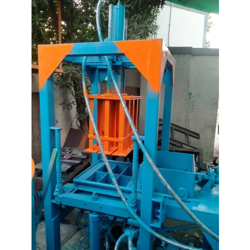 Blue-Orange Semi Automatic Fly Ash Brick Making Machine