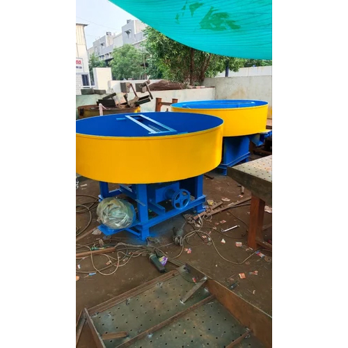 Yellow 500Kg Pan Concrete Mixer Machine