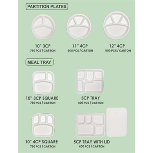 Bagasse Meal Tray - Channel Packaging Pvt Ltd