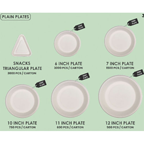 Bagasse Plain Plates Application: Industrial