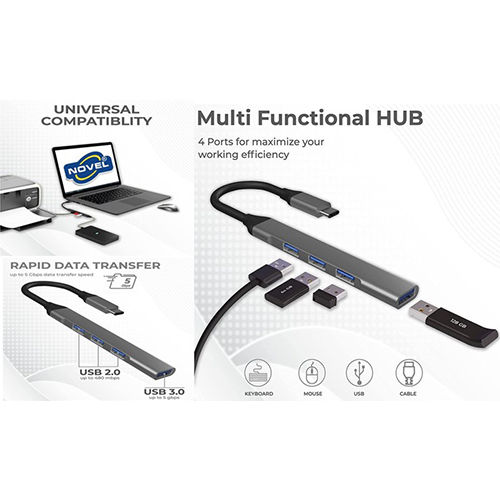Superspeed USB 3.0 4 Port USB Hub – Amkette
