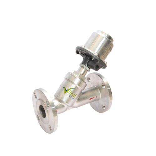 Silver 2-2 Way Pneumatics Angle Seat Valves