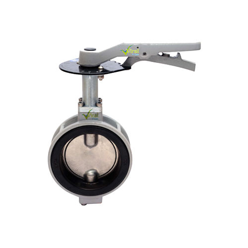 Grey-white Manual Operated Aluminium Butterfly Valve