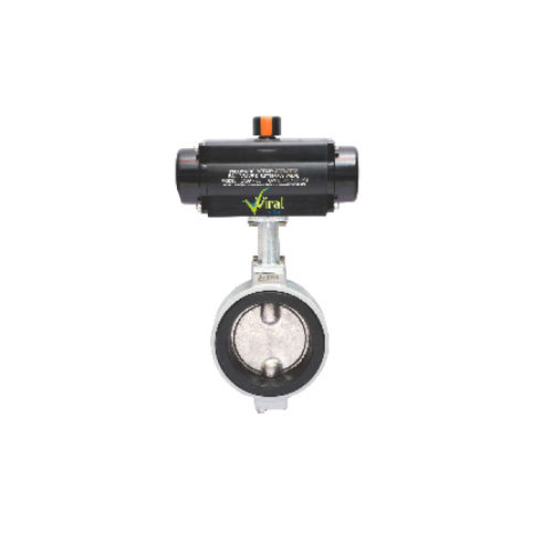 Black-White Aluminium Actuator Butterfly Valves