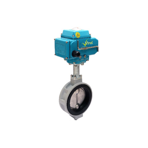 Blue-Grey Aluminium Motorized Butterfly Valves