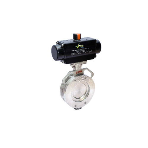 Black-Silver Ss Actuator Butterfly Valves