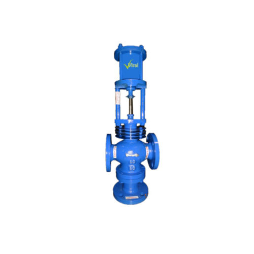 Blue 3 Way Cast Steel Thermicfluid Cylinder Controls Valves