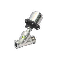 2-2 Way Pneumatics Angle Seat Valve Triclover On-Off Controls Valve