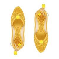 Ladies Rajasthani Yellow Dori Jutti