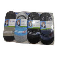 Men Printed Silicon Loafer Socks - Cotton Blend, Sizes S, M, L | Multicolour Printed Pattern, Breathable, Washable, All Season