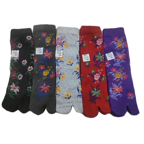 Multicolour Ladies Terry Thumb Socks