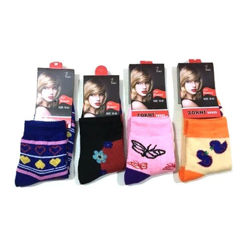 Multicolour Ladies Ankle Terry Socks