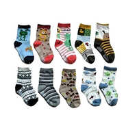 Printed Cotton Baby Socks - High-Quality Cotton, Sizes S, M, L | Breathable, Washable, Multicolour Design for 0-3 Years Old