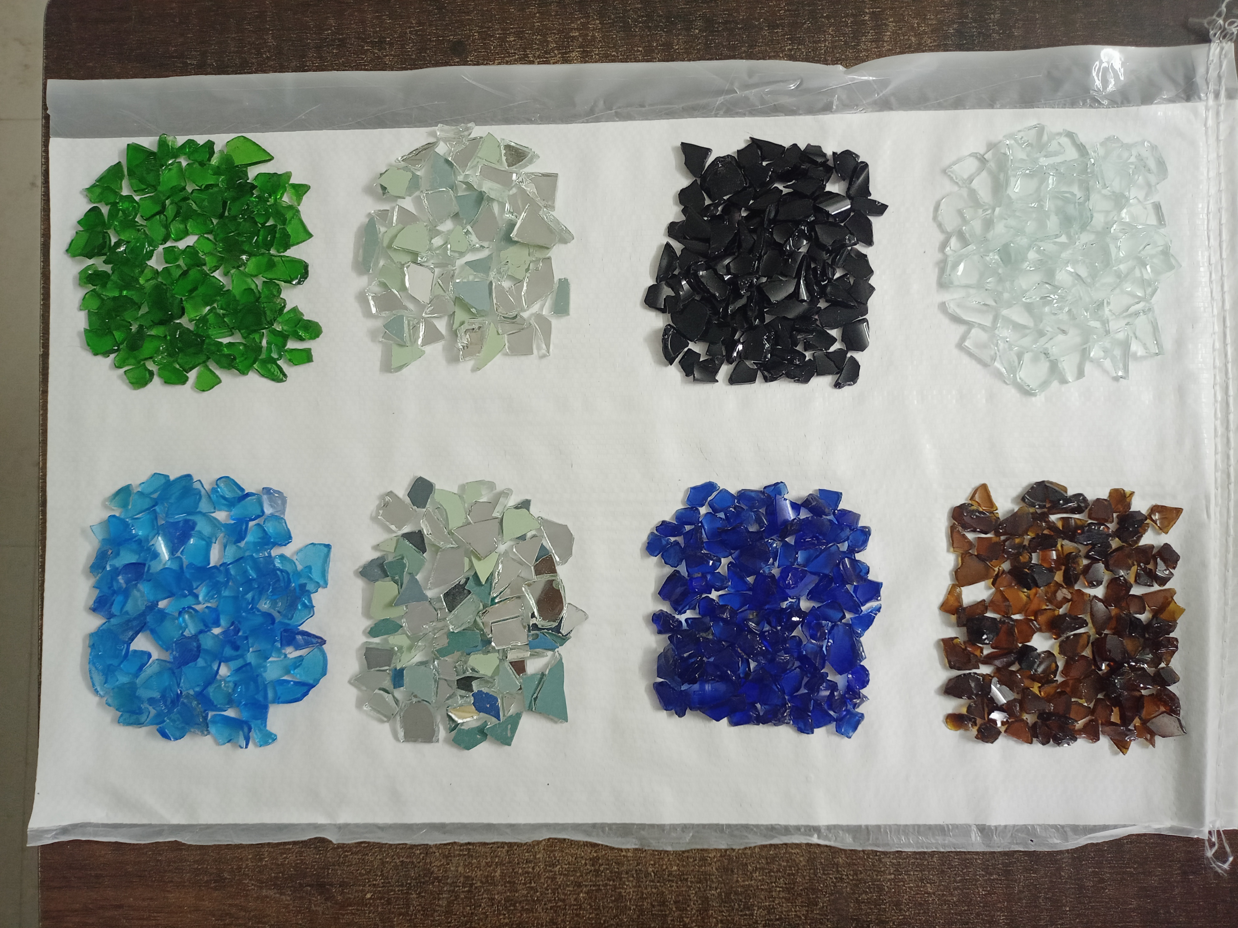 high quality crystal clear glass chips for decoration and micro art work