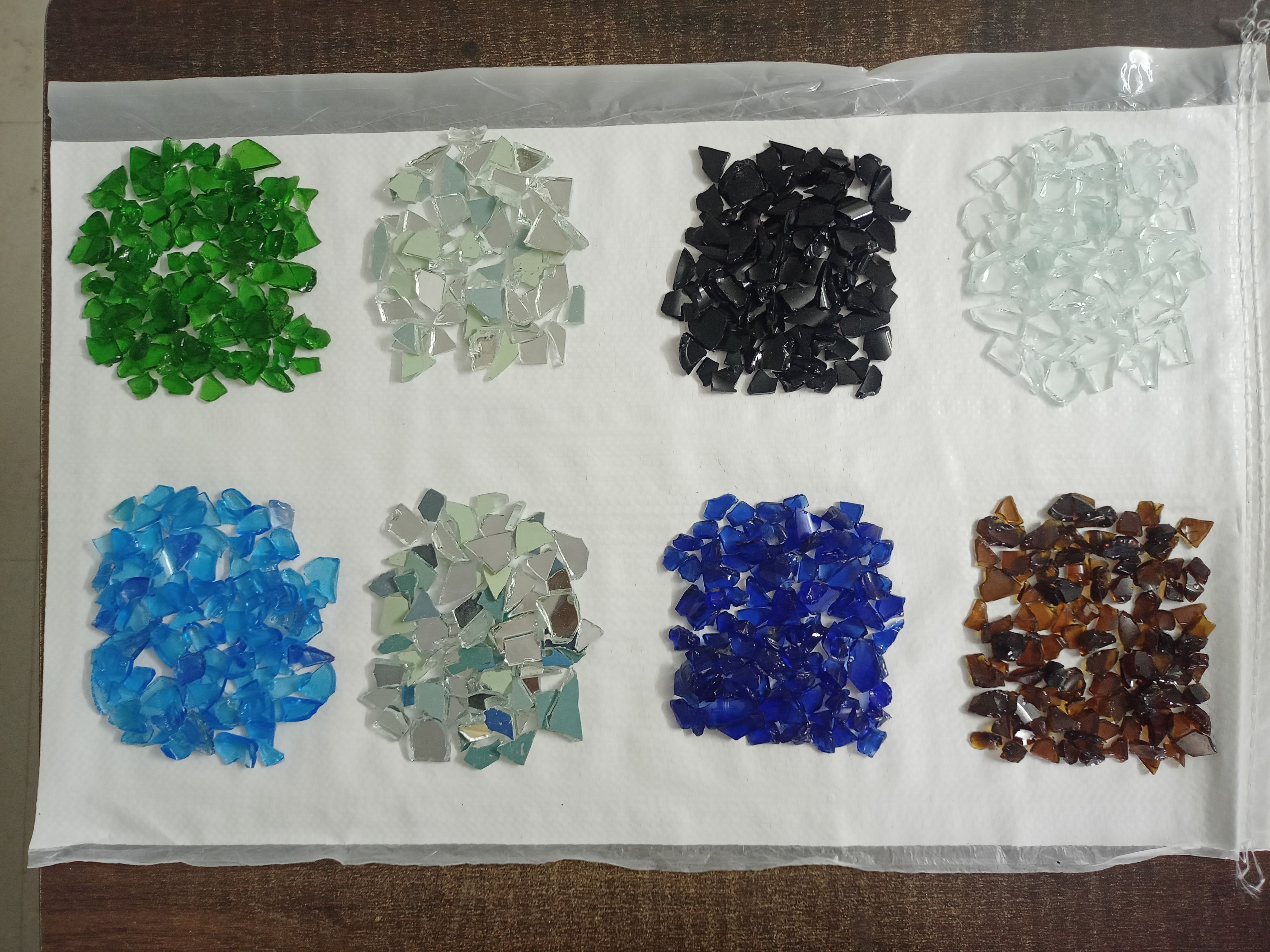 high quality crystal clear glass chips for decoration and micro art work