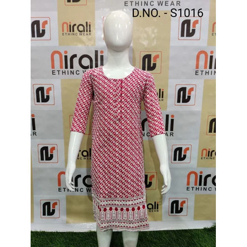 Kids Rayon Chikan Kurti