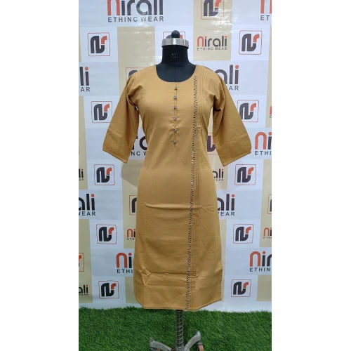 Brown Stretchable Kurti