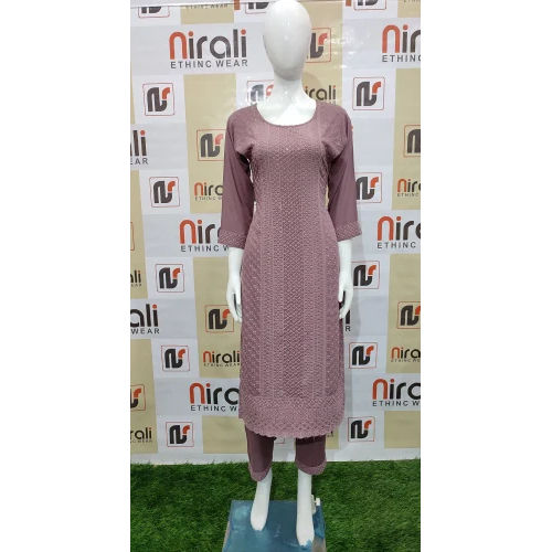 Designer Chikan Kurti with pent