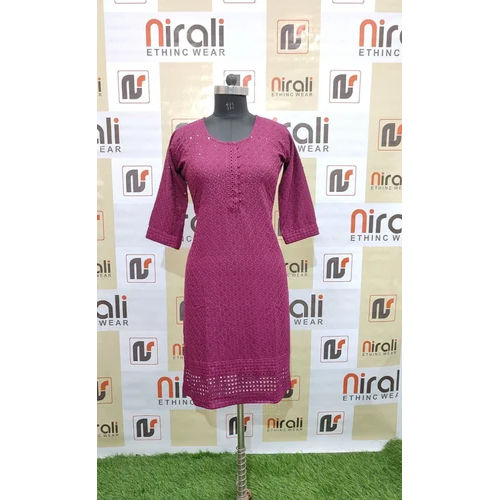 Rayon Chikan Kurti