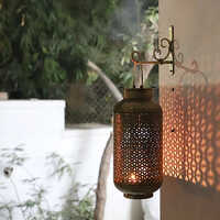 Brown Jar Type Iron Candle Stand For Your Home And Office Decor