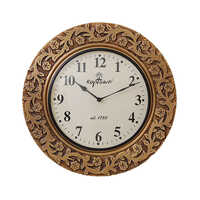 Brown 18 Inches Handmade Wooden Large Vintage Wall Clock