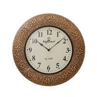 Brown 18 Inches Handmade Wooden Decorative Wall Clock