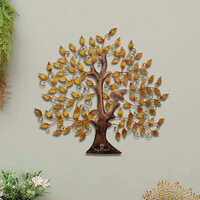 Brown And Mythological Iron Scroll Tree Art Wall Panel