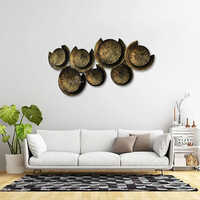 Beautiful Plate Wall Decor Set - High Quality Metal, Rich Bronze Color | Durable, Easy To Clean, Classic Indian Style