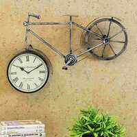 Metal Wall Clock - High-quality Iron, Silver Polished Finish | Durable, Easy To Clean, Classic Indian Style Decoration