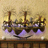Brown Exquisite Rocking 3 Color Led Horse