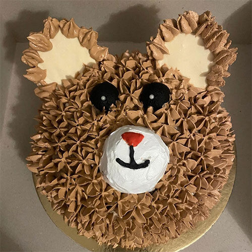 Teddy Bear Face Birthday Cake