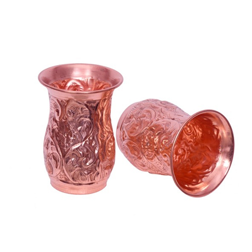 copper royal embosed glass