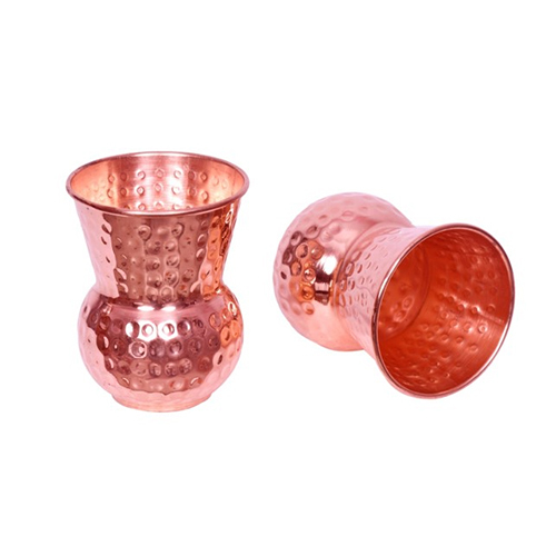 copper well hammered glass