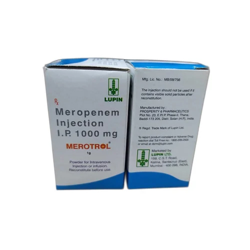 Meropenem Injection - 1000 Mg 6 Months Expiration Store in Cool & Dry Place