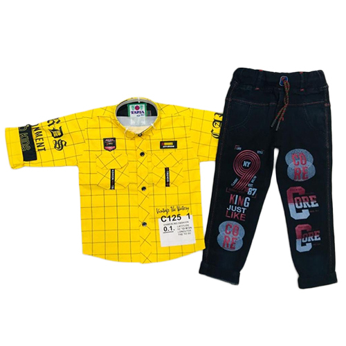 Boys Premium Checkered Baba Suit - Color: Different Available