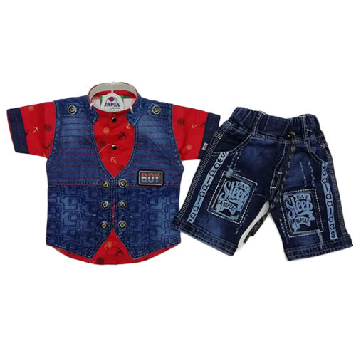 Kids Designer Shirt And Shorts - Feature: Washable