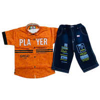 Kids Half Sleeve Shirts And Pant - Cotton, Modern Style, Available in Various Colors | Quick Dry, Washable, Short Sleeve, Printed Design for Boys