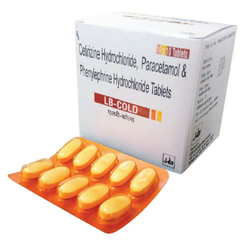 Cetirizine Hhydrochlorid Paracetamol And Phenylephine Hydrochloride Tablets