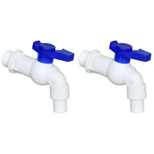 White And Blue 0.5 Inch Upvc Nozzle Bib Cock