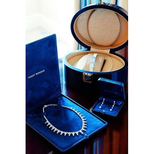 Blue Velvet Jewellery Box