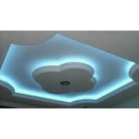 Modern Pop False Ceiling - Asbestos Cement | Customized Design, White Color, Matte Finish, Plain Pattern For Office Applications