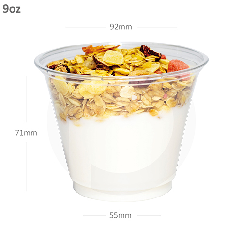 White 9Oz-92Mm Pet Plastic Ice Cream Cup 1000-Ctn