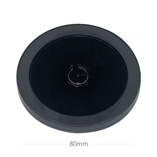 Plain 80Mm Pp Plastic Black O Hole Lid 1000-Ctn