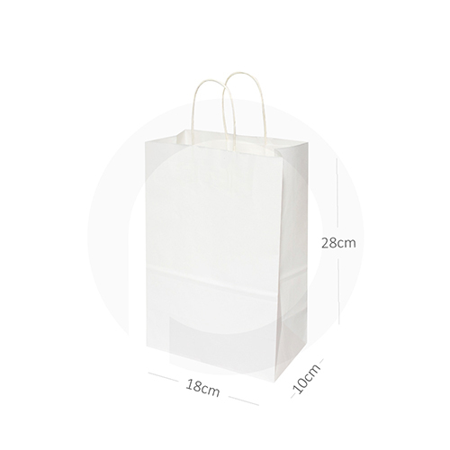 1 White Paper Twisted Handle Bag 200-Ctn Hardness: Hard