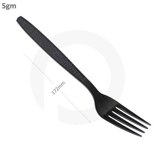 White Premium Black Ps Plastic Fork 1000-Ctn